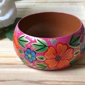 Pink Floral Bangle